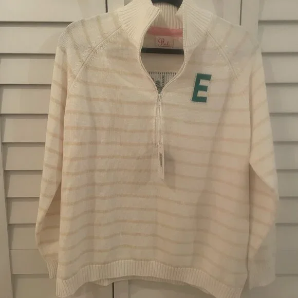NWT Pink Pineapple Striped Philadelphia Eagles Half Zip Sweater - Picture 2 of 5
